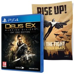 Deus Ex Mankind Divided Day One Edition PS4 Game (with Cloth Poster)
